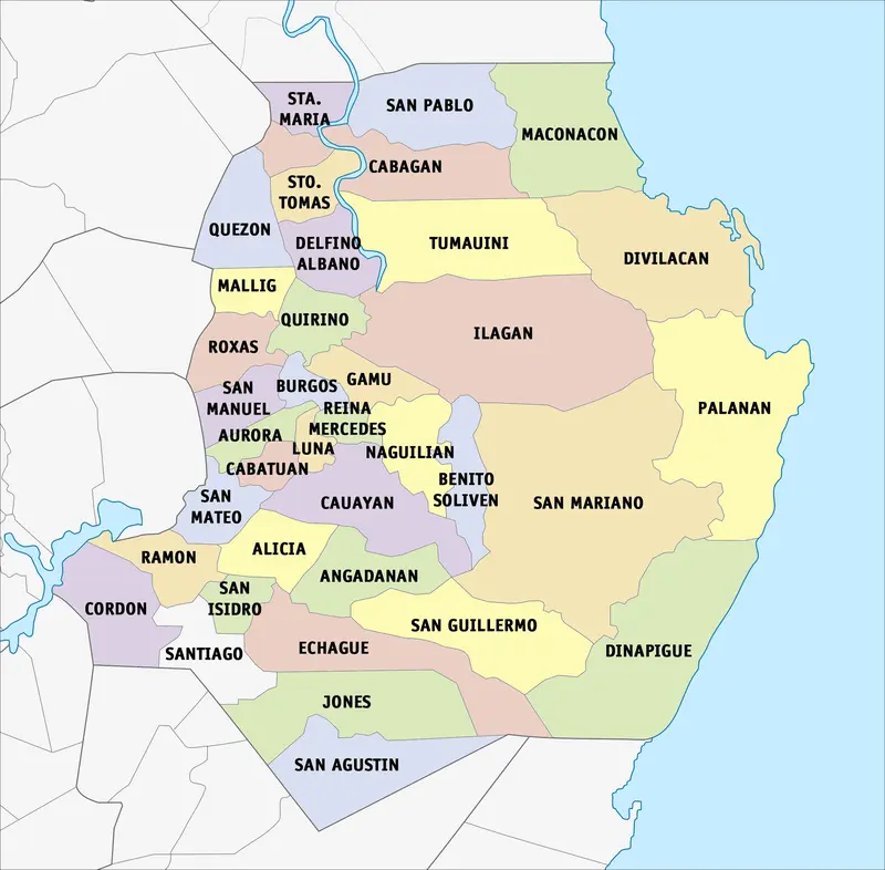 Map: Political Map of Isabela Philippines