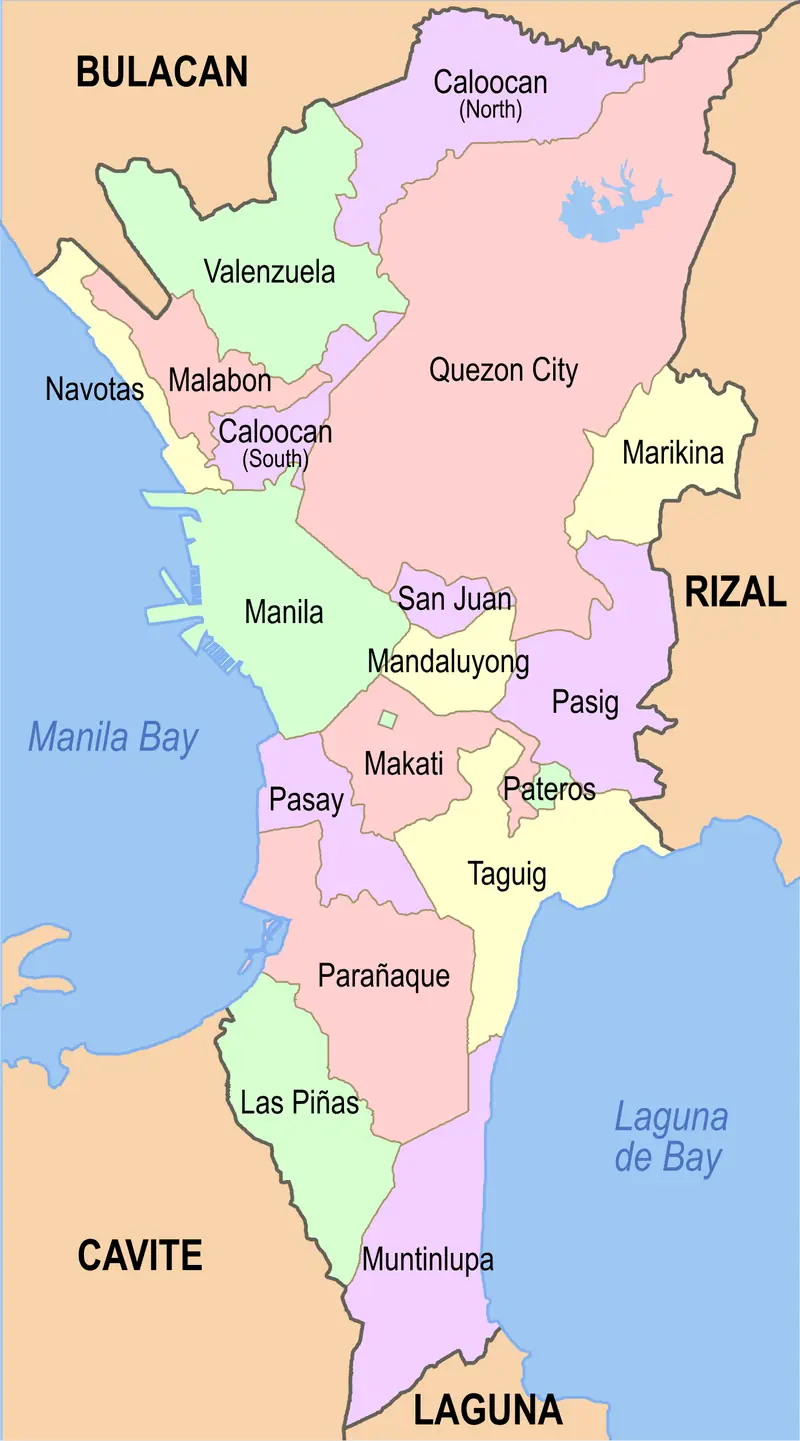 Map: Political Map of Metro Manila