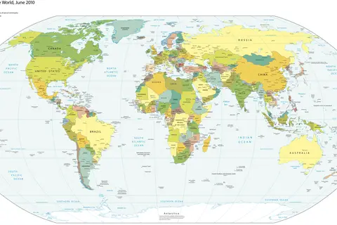 Map: Political Map of the World June 2010