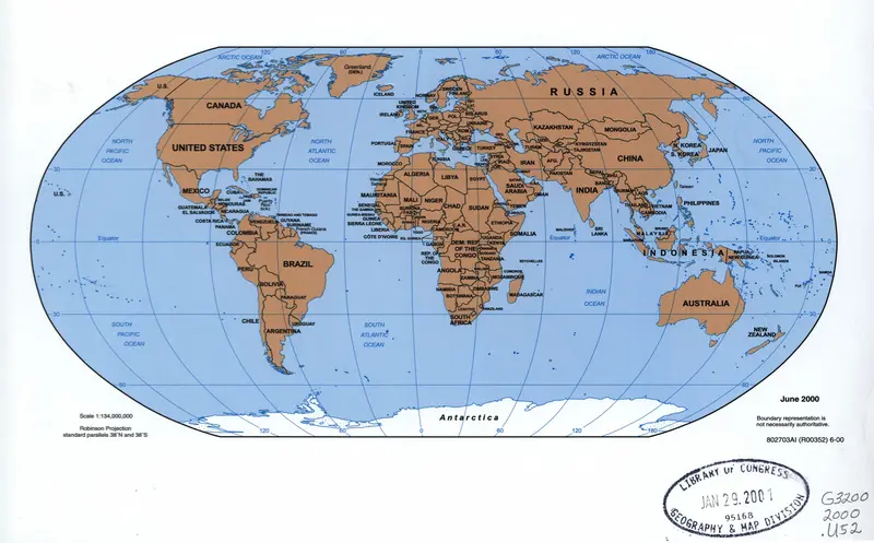 Map: Political Map of the World Loc 2001620596