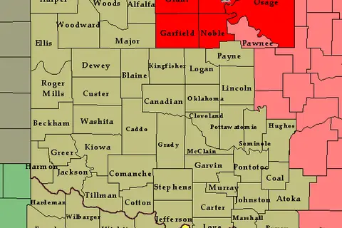 Map: Ponca City Wwf42 County Map