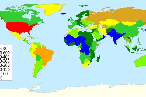 Map: Prison population per 100,000