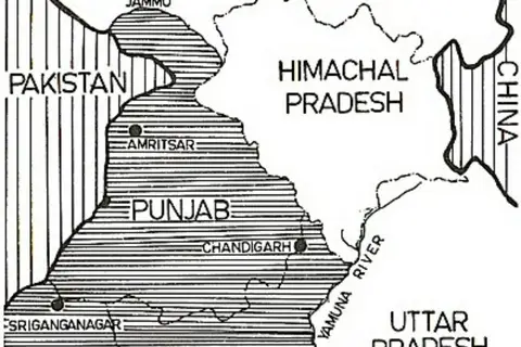 Map: Proposed Map of Khalistan
