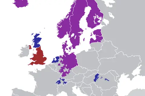 Map: Protestantism in Europe
