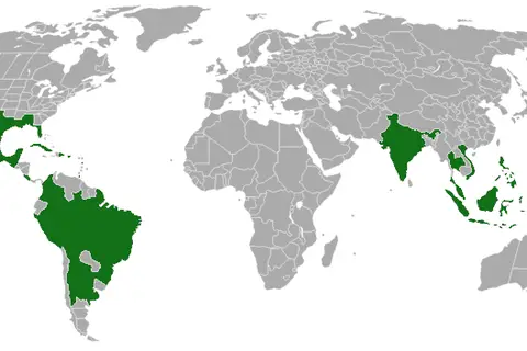 Map: Psilocybecubensisrange Map