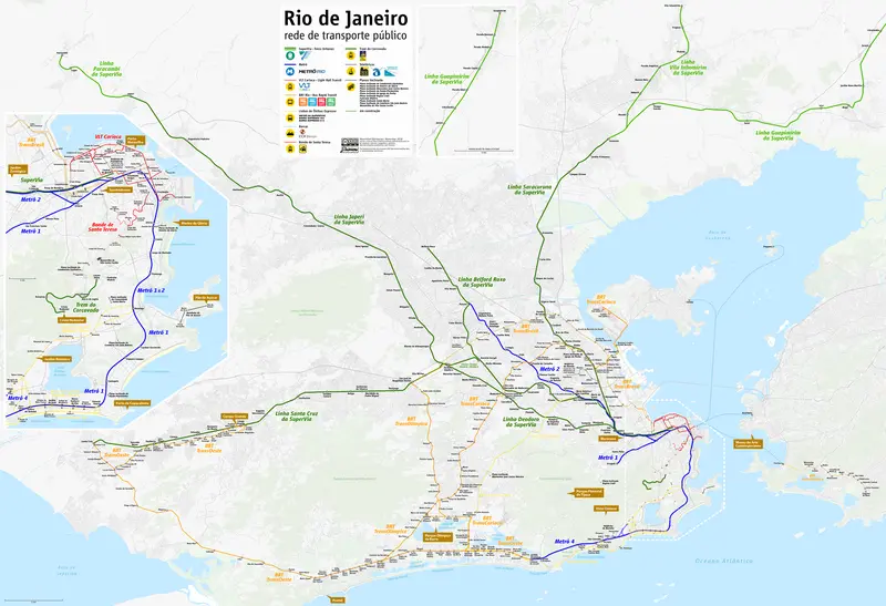 Map: Public Transport Map of Rio de Janeiro