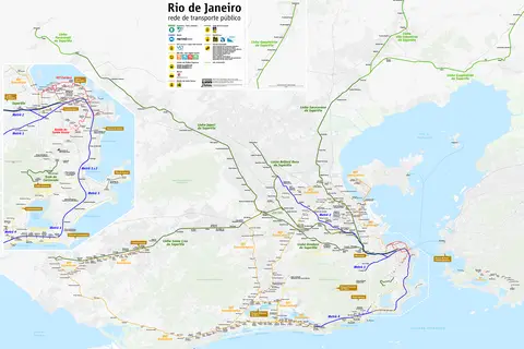 Map: Public Transport Map of Rio de Janeiro