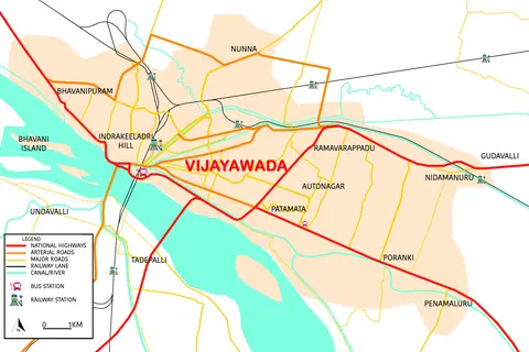 Map: Public Transport Map of Vijayawada City