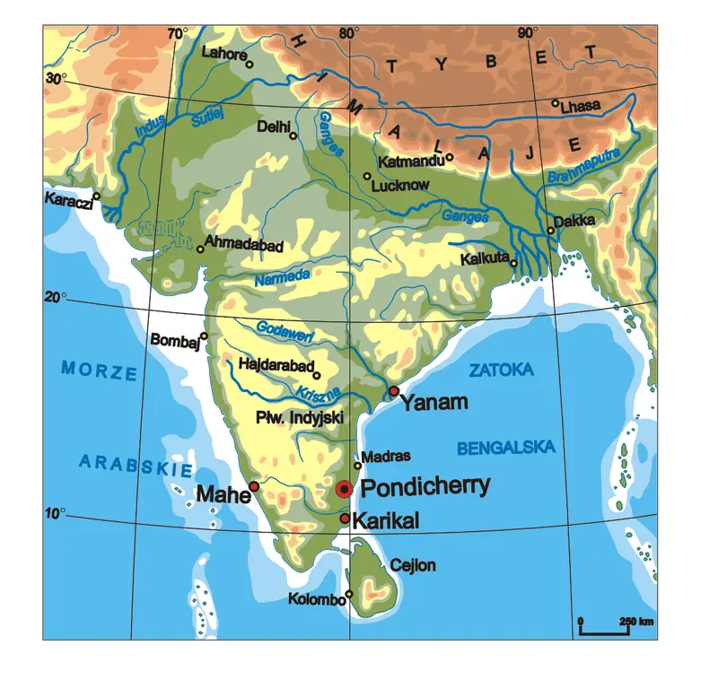 Map: Puducherry in India Map Pl