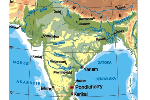 Map: Puducherry in India Map Pl