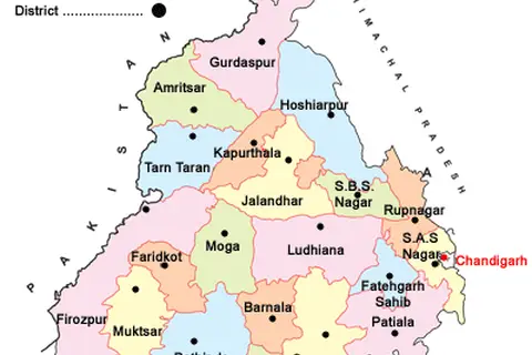 Map: Punjab District Map 2014