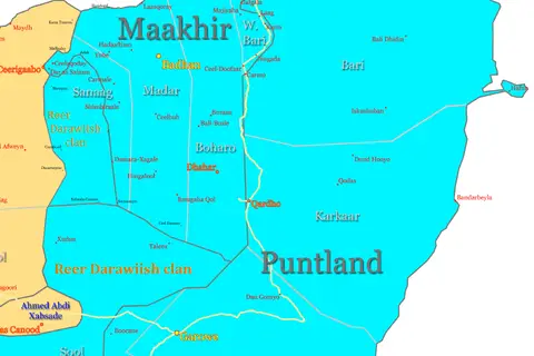 Map: Puntland Map Regions