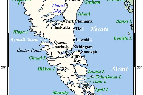 Map: Queen Charlotte Islands Map