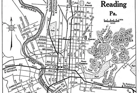 Map: Reading Pa Blue Book Map