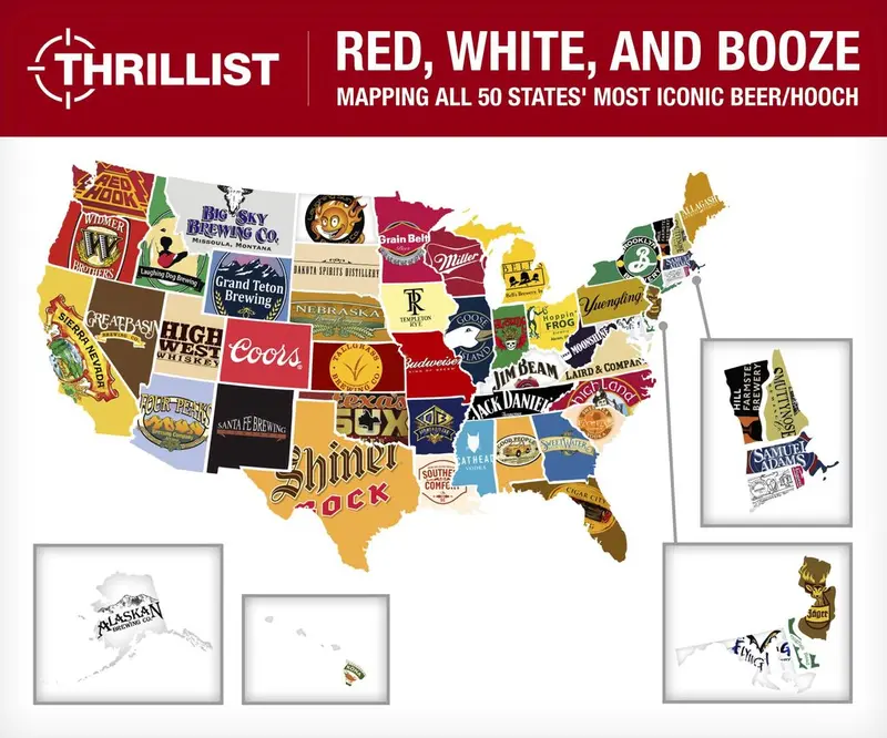 Map: Red, White and Booze, mapping beer/hooch in the 50 states