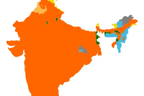 Map: Religions Map of India