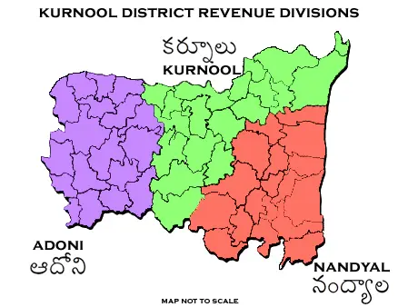Map: Revenue Divisions Map of Kurnool District