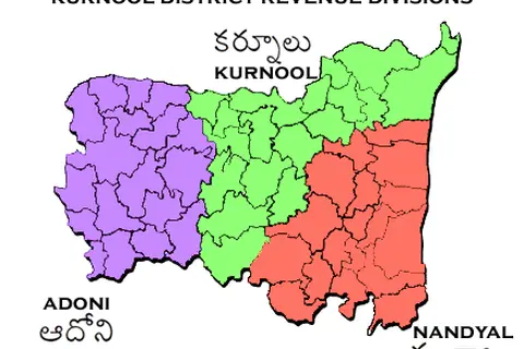 Map: Revenue Divisions Map of Kurnool District