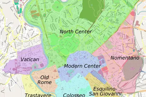 Map: Roma Districts Map