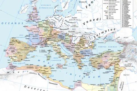 Map: Roman Empire 125 Political Map