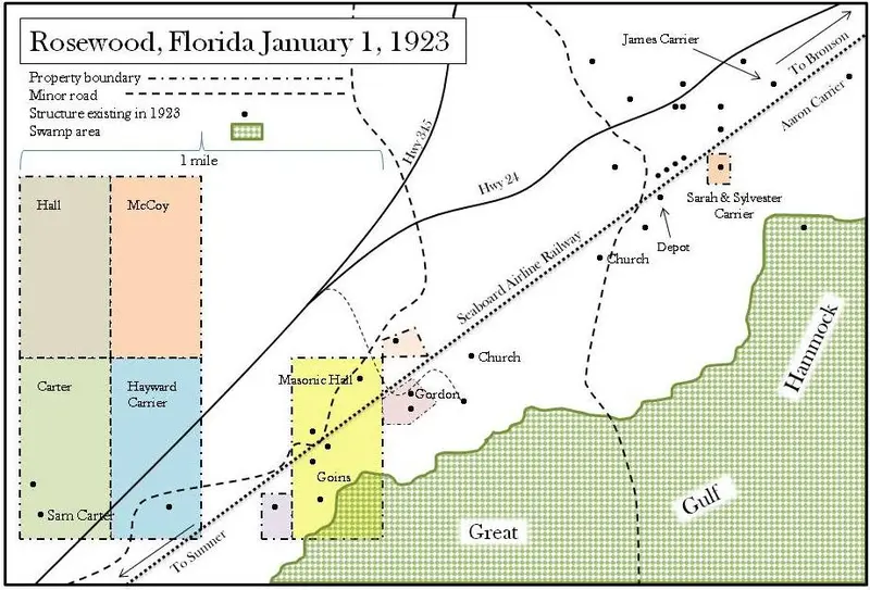 Map: Rosewood 1923 Map from Tropic Magazine