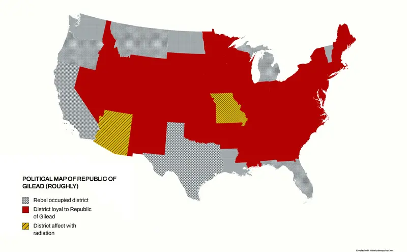 Map: Rough Political Map of Republic of Gilead
