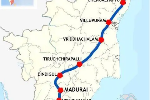 Map: Route Map of Kollam Jnchennai Egmore Express Jul 2020