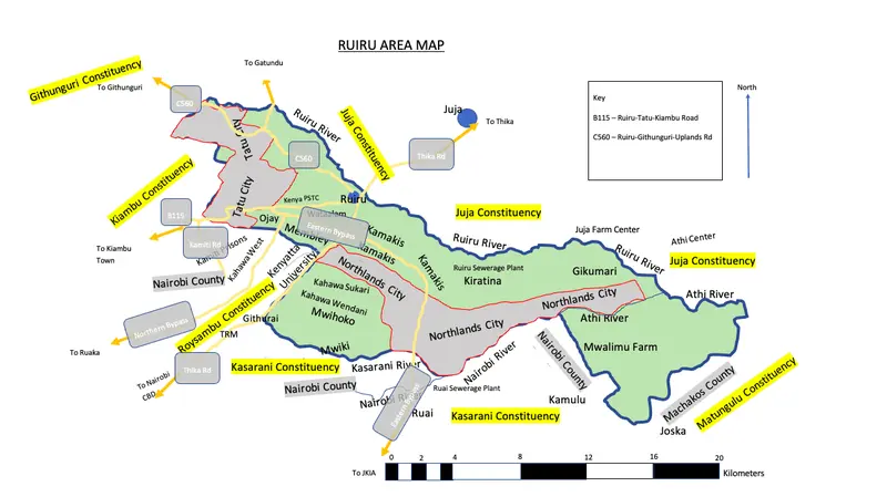 Map: Ruiru Area Map