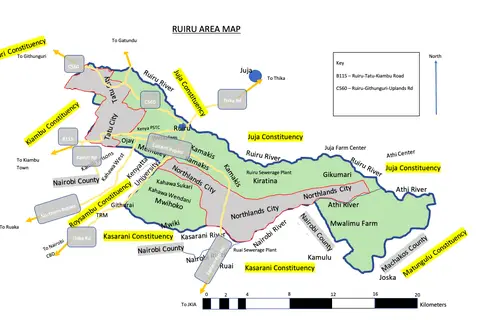 Map: Ruiru Area Map