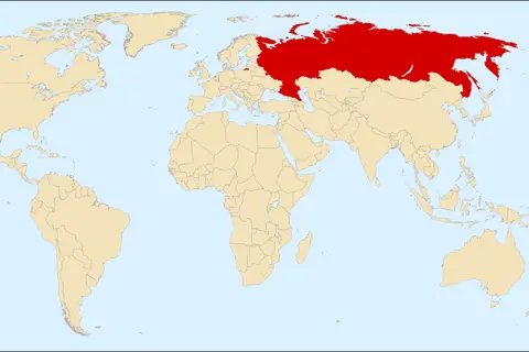 Map: Russia on World Map
