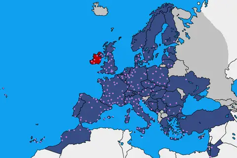 Map: Ryanair Destinations Map