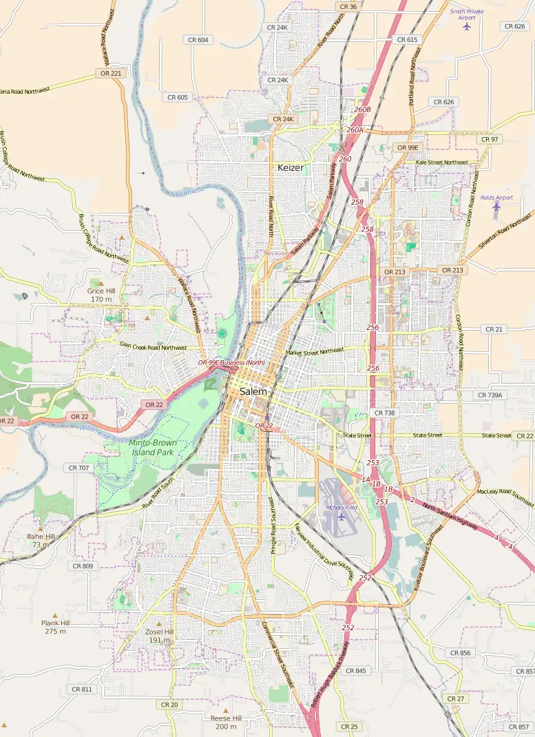 Map: Salem Oregon Openstreet Map