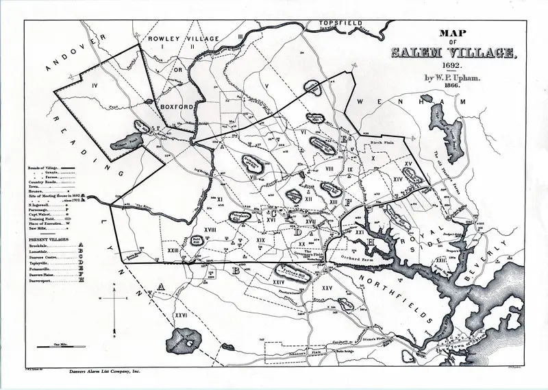 Map: Salem Village Map of Project Gutenberg Etext 17845