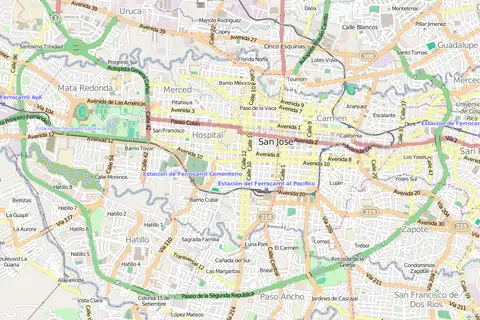Map: San Jose Costa Rica City Map