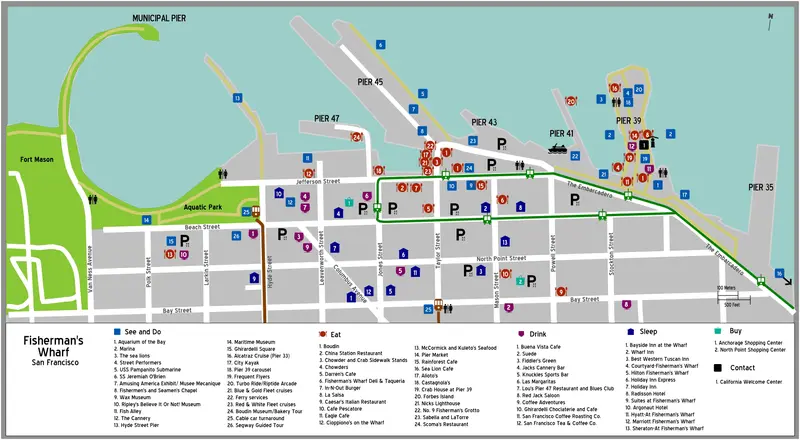 Map: Sanfrancisco Fishermanswharf Map