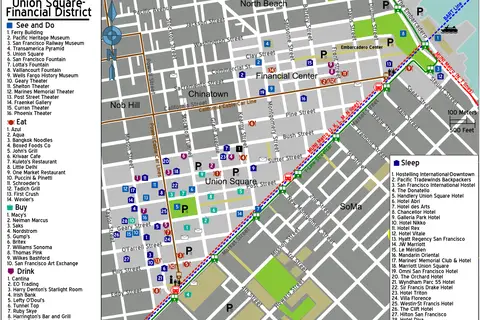 Map: Sanfrancisco Unionsquare Financialdistrict Map