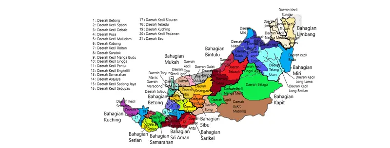 Map: Sarawak Map by Districts