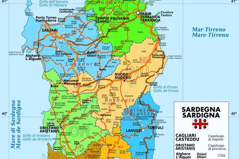 Map: Sardinia Map