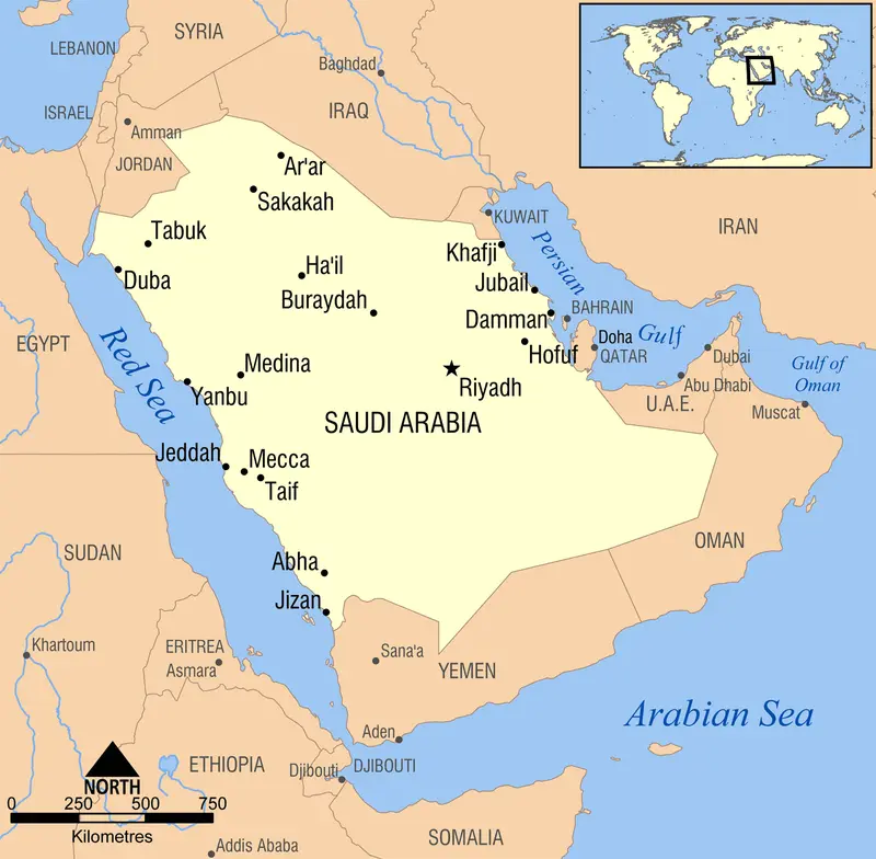 Map: Saudi Arabia Map