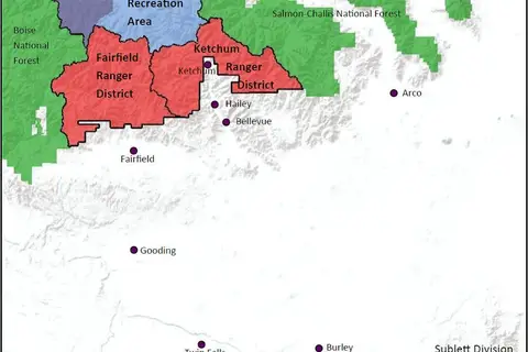 Map: Sawtooth National Forest Map