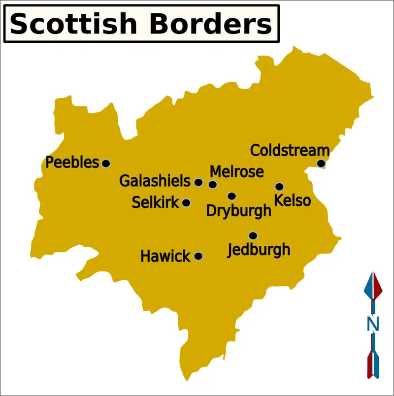 Map: Scottish Borders Map