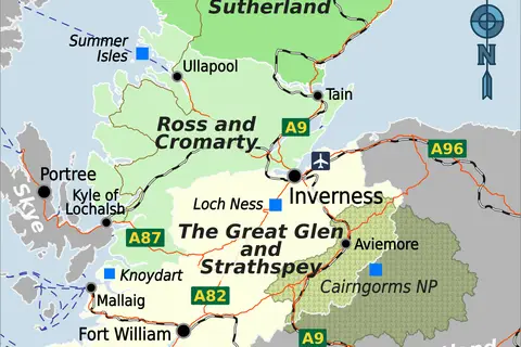 Map: Scottish Highlands Wv Region Map En