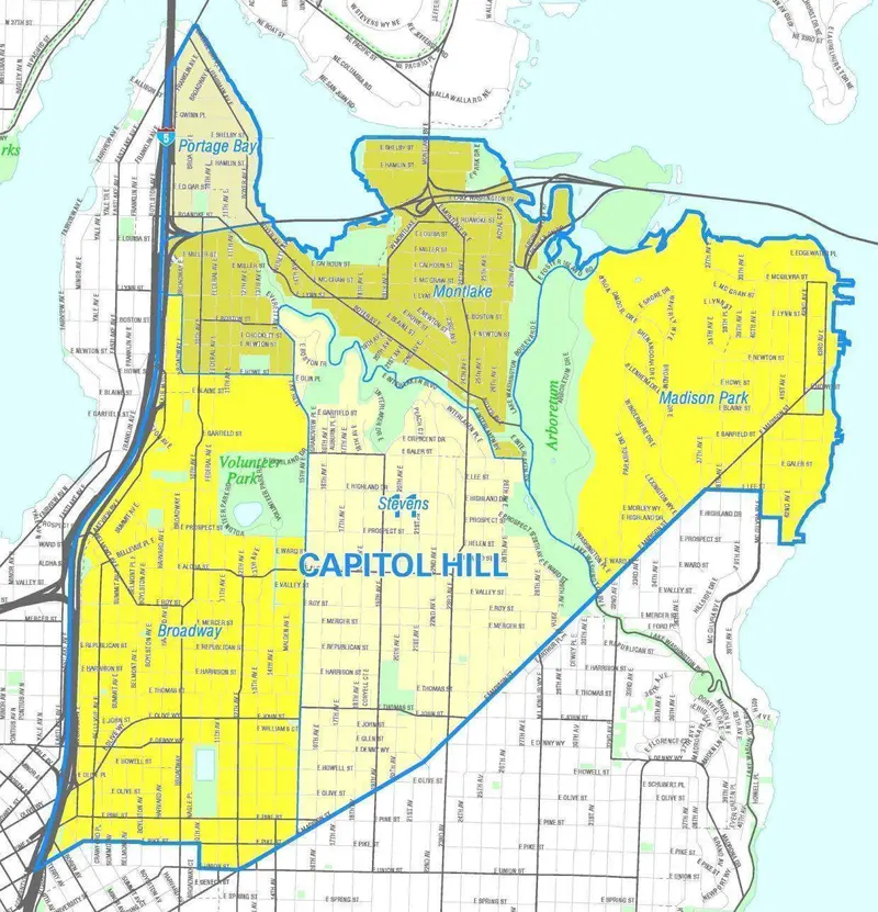 Map: Seattle Capitol Hill Map