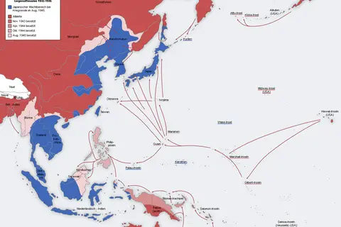 Map: Second World War Asia 19431945 Map de