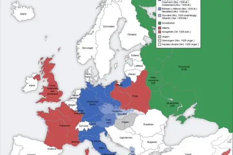 Map: Second World War Europe 19351939 Map de