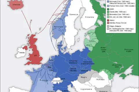 Map: Second World War Europe 1940 Map Pl