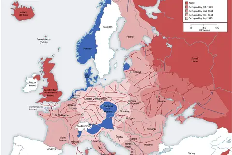 Map: Second World War Europe 19431945 Map En