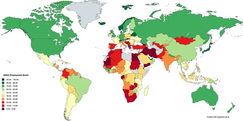 Map: SEDA Employment Score