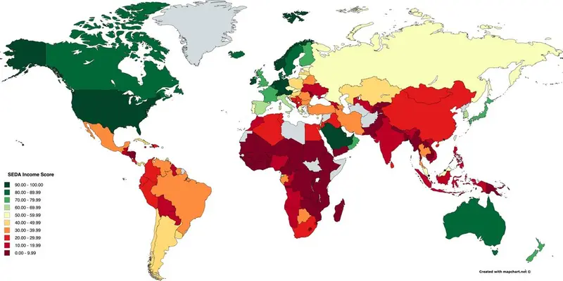Map: SEDA Income Score