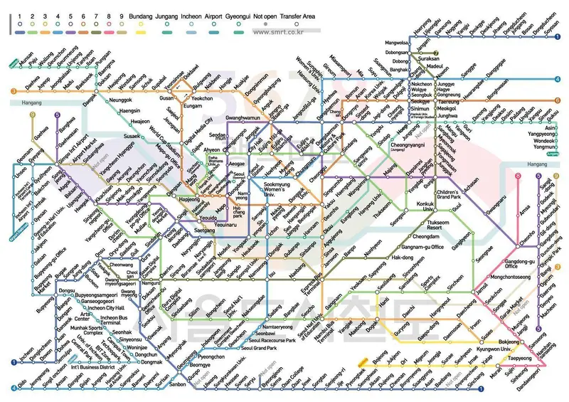 Map: Seoul Subway Map English 4259059378